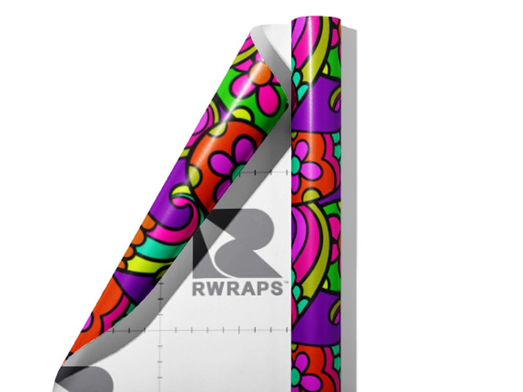 Amazon.com: Rwraps Paisley Psychedelic Sixties Gloss Vinyl Film